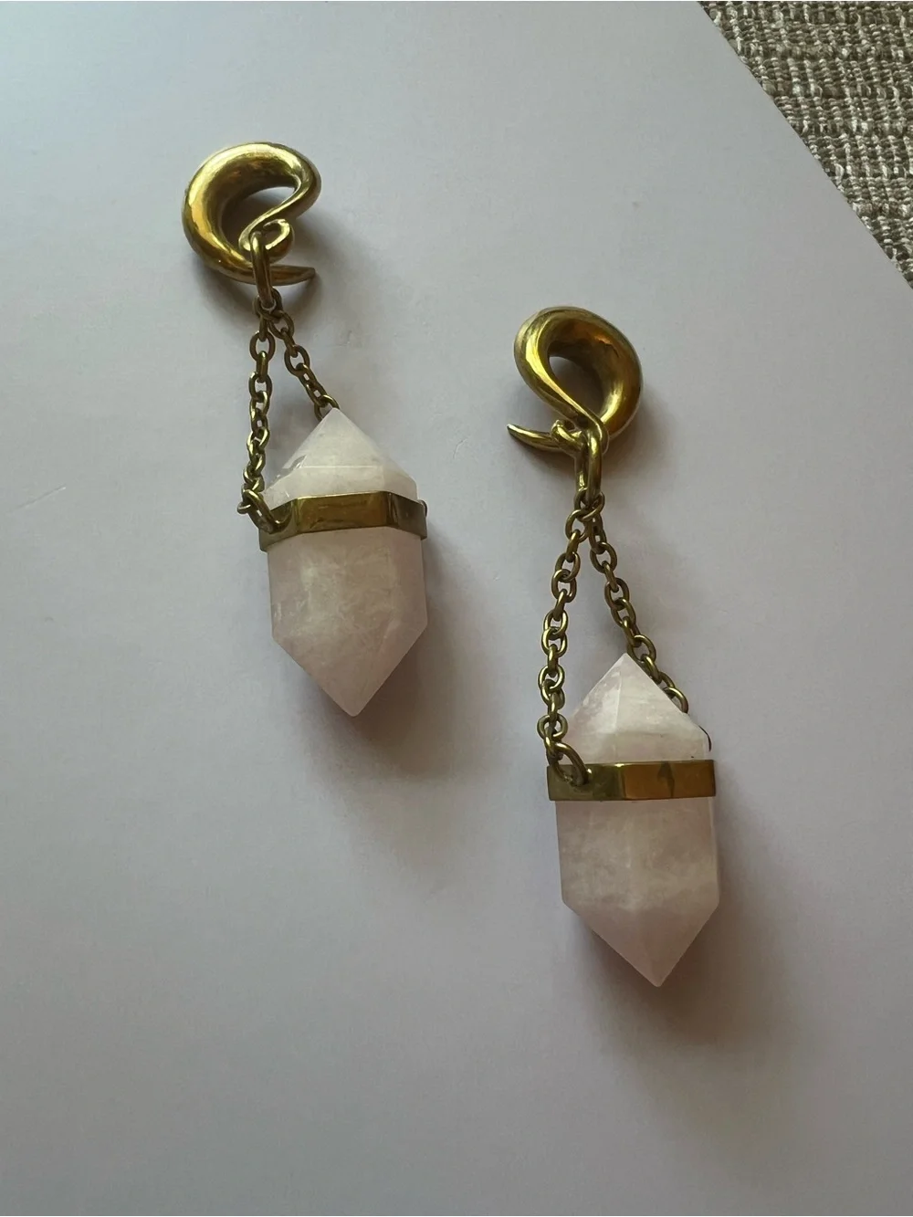 Diablo Organics Rose Quartz DT dangles